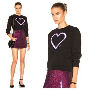 Carven Embroidered Heart Sweatshirt Size XS Pre-owned